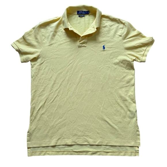 POLO by Ralph Lauren collared shirt, size Large, Yellow, short sleeved - Picture 1 of 7
